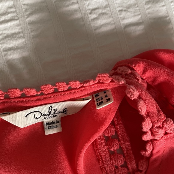 Bright Pink cap sleeve shirt - Picture 6 of 6